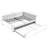 Full-Size Upholstered Daybed with Pull-Out Trundle, Tufted Velvet