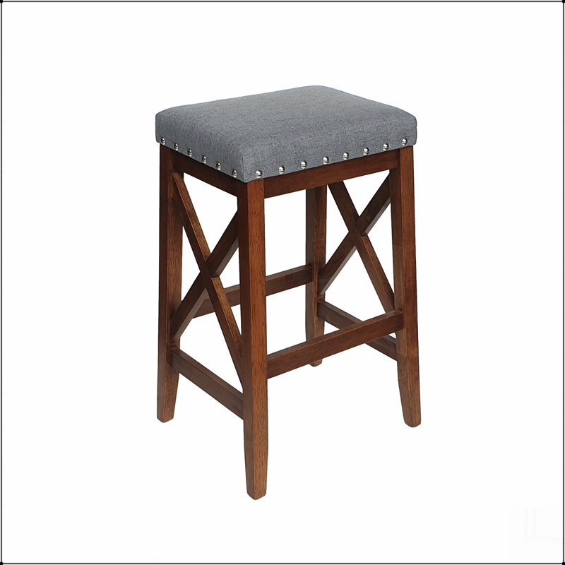 SADDLE BARSTOOL, Charcoal, Brown