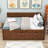 Wood Daybed with Drawers and Shelves-1807396034-1807396035