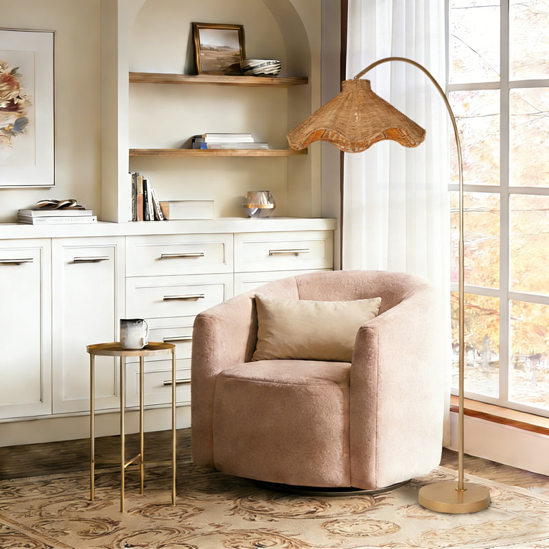Millerville 70.5" Arched Floor Lamp, Satin