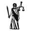 Décoration murale en métal Lady Justice Statue minimaliste moderne abstrait décoration murale-94208078-94208077