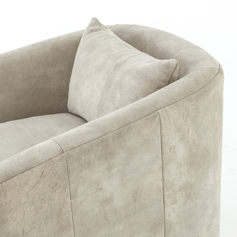 Topanga Swivel Barrel Chair, Polyester Blend, Knoll Natural