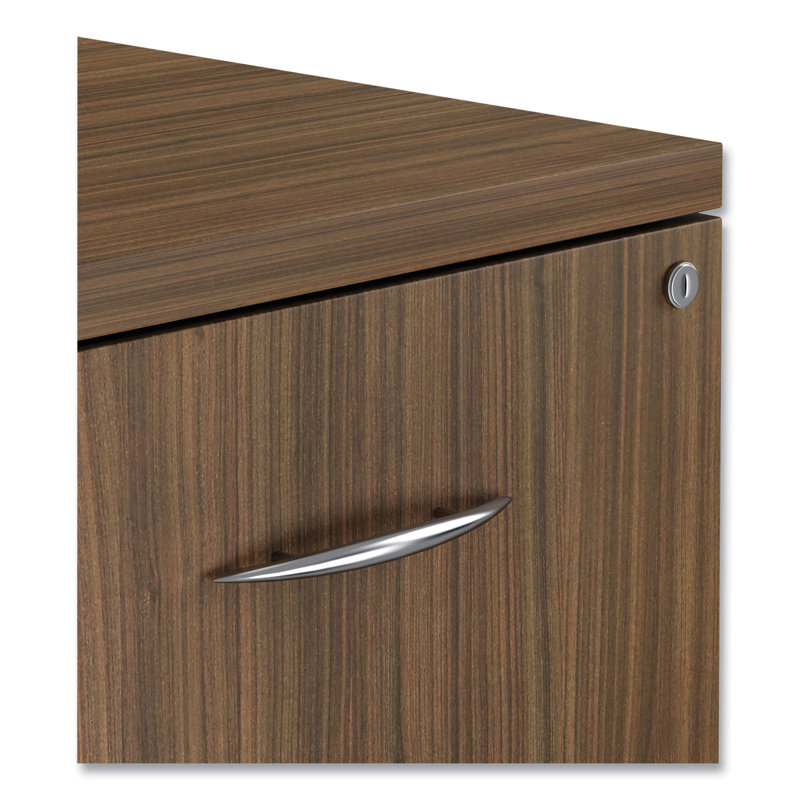 Walnut Mobile 2-Drawer Lockable Legal Size Filing Cabinet