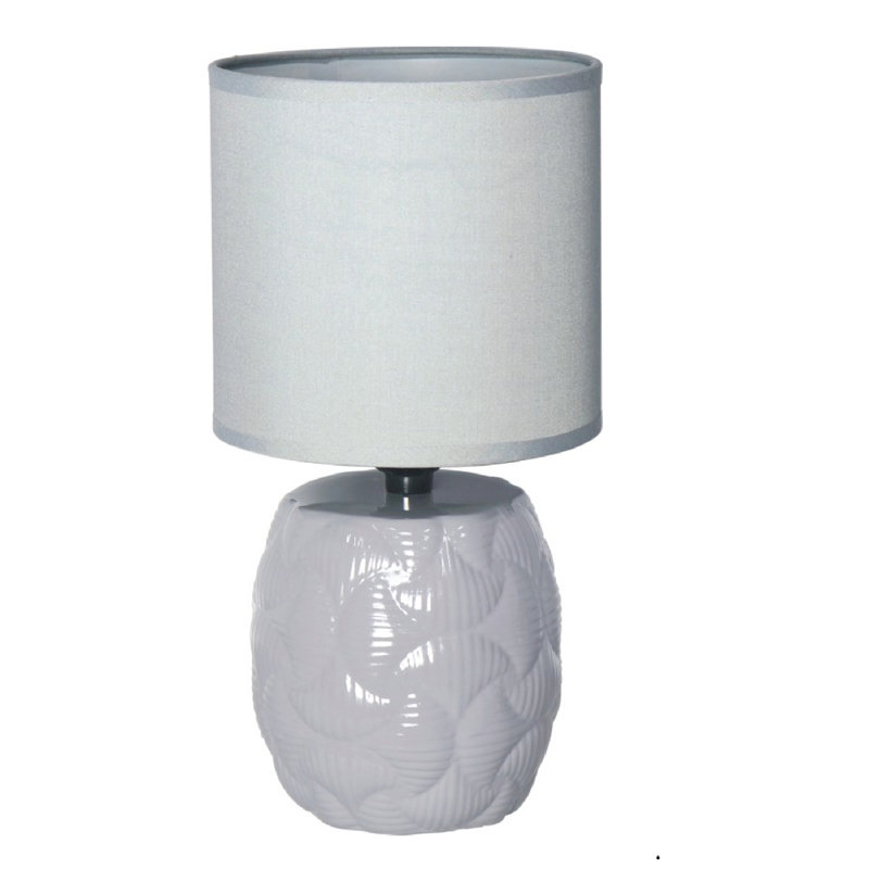 Lampe de table en céramique avec abat-jour (Eclipse) (noir), gris