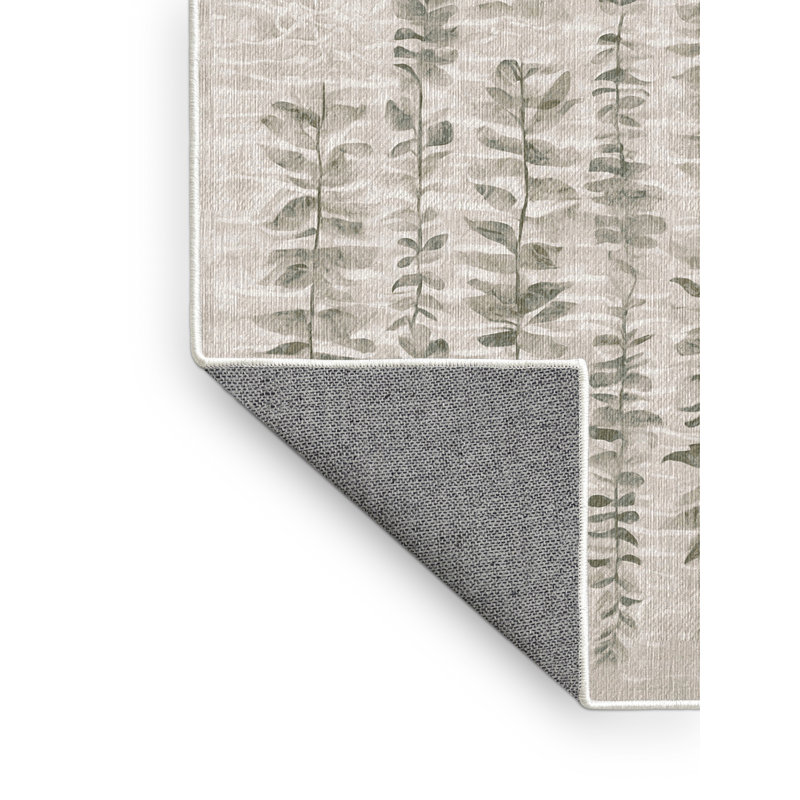 Machine Washable Beige Area Rug, Square 7'