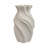 Decorative Wavy Ceramic Accent Table Vase for Home Decor - Tall Flower Vase for Living Room Display with Sculpted Design - 20", Ivory & Tan-1030542461