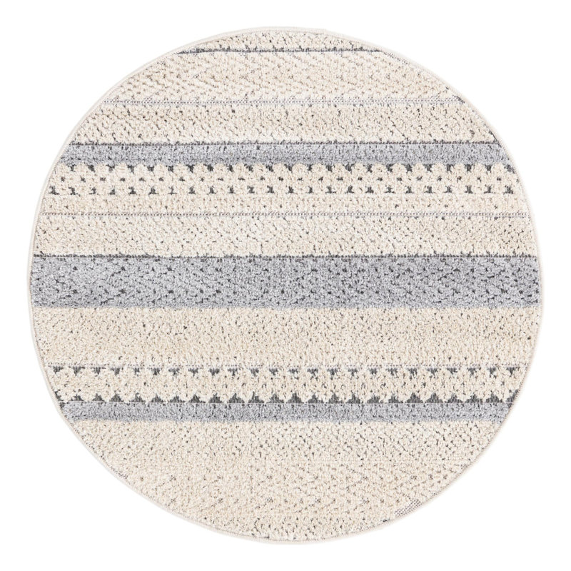 Tayla Striped Indoor Rug, Round 3'3"