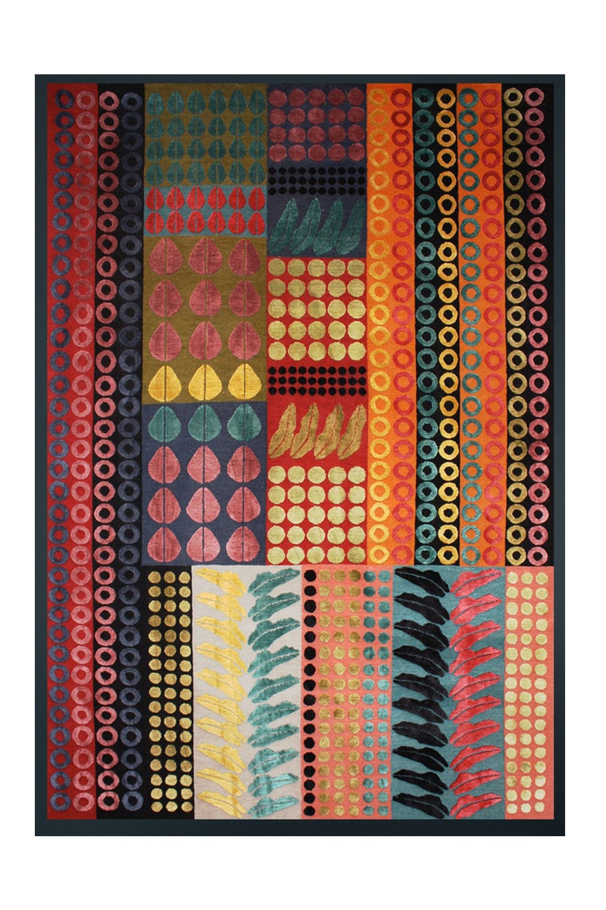 Orren Ellis Mira Multicolor Abstract Pattern Printed Rug | Wayfair
