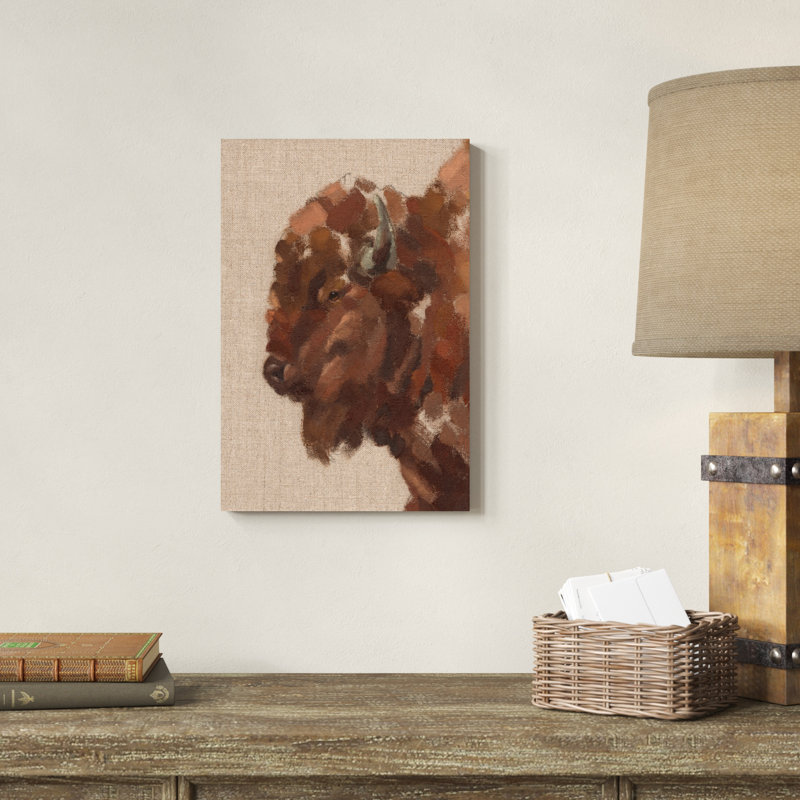 " Tiled Bison II " by Jacob Green Painting Print, 18" H x 12" W
