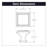 Studio II 1 1/4" Length Square Knob-23117417