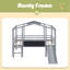 Twin Size Loft Bed With Ladder And Slide-400125551