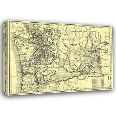 Trent Austin Design® Unknown Gallery Wrapped Canvas Art Titled: Washington Railroads, 1892