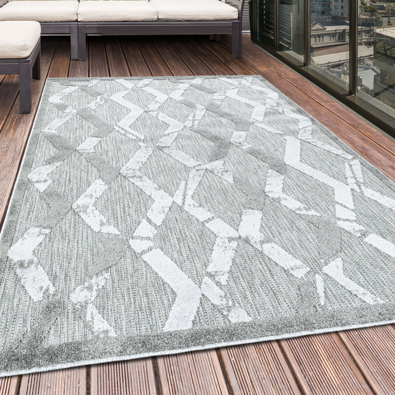 Retrograde Geometric Indoor / Outdoor Area Rug, Rectangle 200 x 290cm