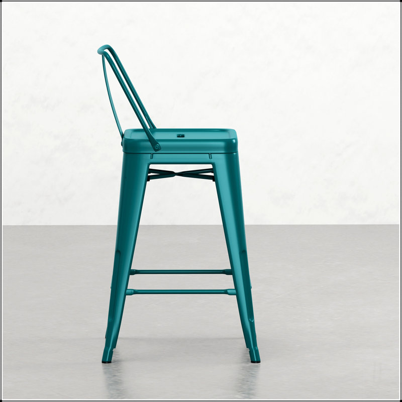 Tabouret à hauteur de comptoir 24 po (ensemble de 4), 4, Bleu sarcelle