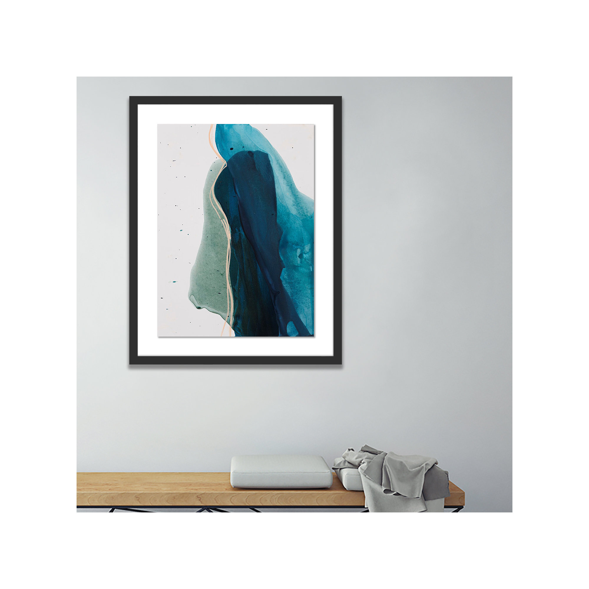 Intelligence by Kim Whiteside, 40" H x 32" W x 2.5" D, Black