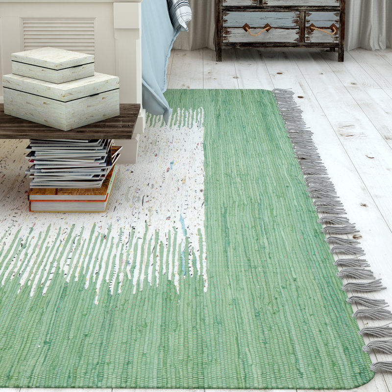 Cotton Hand Woven Area Rug, Rectangle 152 x 244 cm