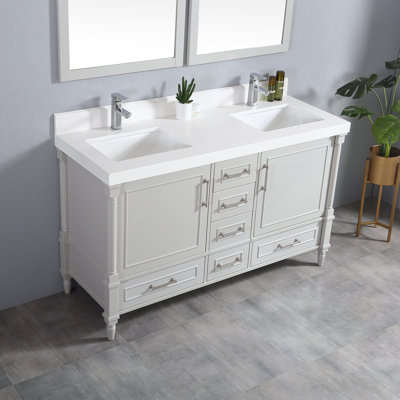 Ensemble de meuble-lavabo double 60 po Flavell