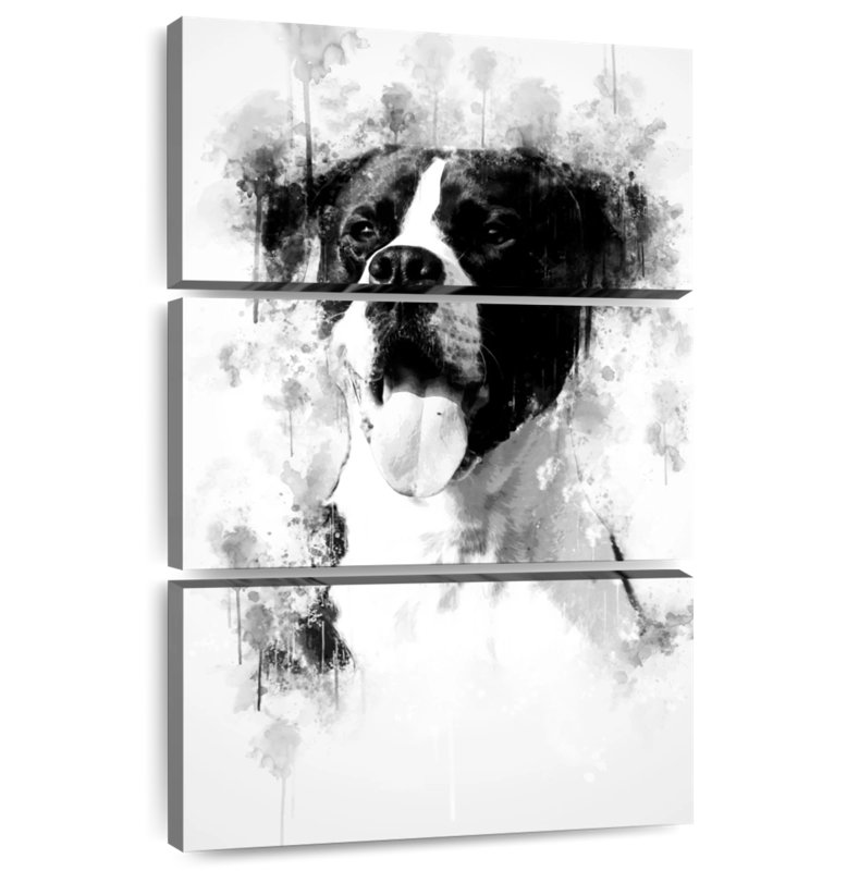 Brampt Dog Happy Black And White