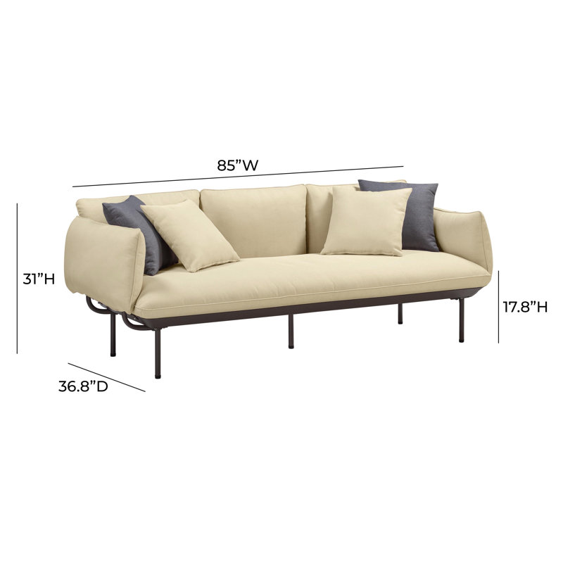 Outdoor Set, Brown Frame/Beige Cushion