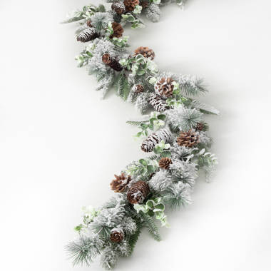 Sullivans 6' Frosted Fern & Cone Artificial Garland 72L Green