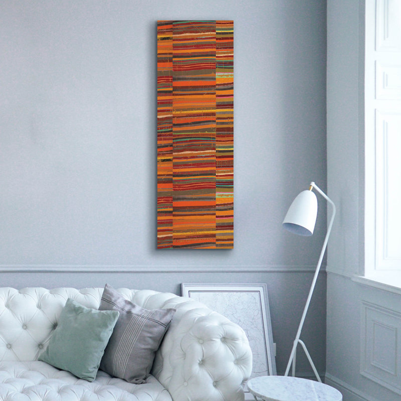 «Spice Stripes Panel 2» par Cheryl Warrick, art mural sur toile