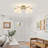 6 - Light Gold Modern Sputnik Globe Glass Semi Flush Mount Ceiling Light Fixture-101904839
