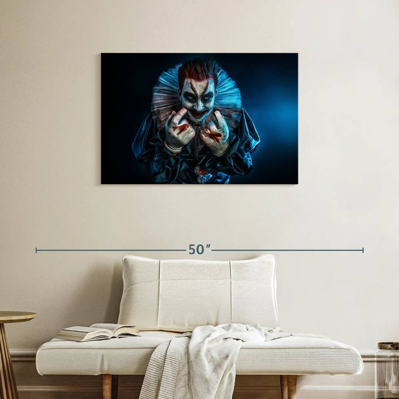 Kelan Devil Clown, 24" H x 36" W