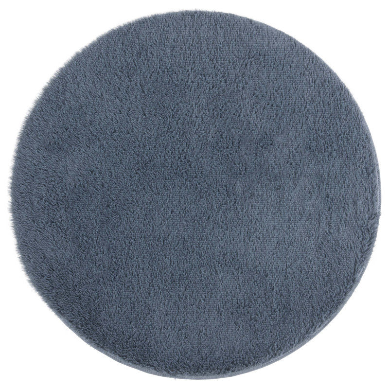 Zanaira Shag Performance Solid Color Rug, Round 4'