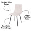Kalie Pair of Dining Chairs, Upholstered Straight Stitch Fabric-544195429