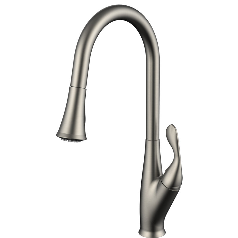 Daweier Pull Out Kitchen Faucet, Brushed Nickel