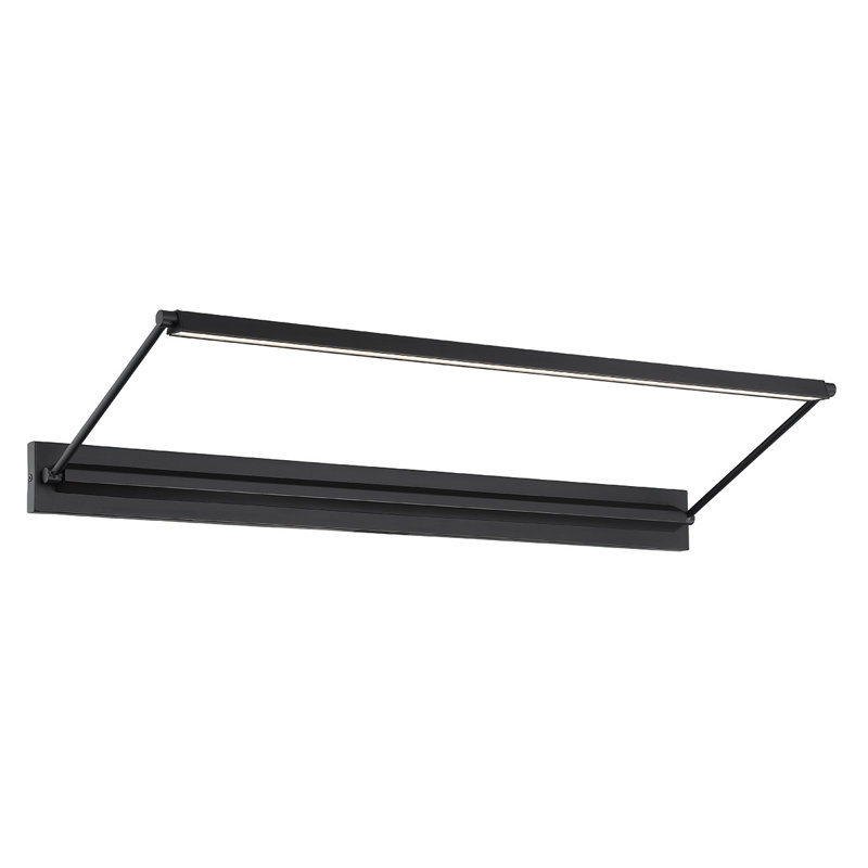 Applique murale Hudson, Noir, H 3,0625 po x l 34 po x P 12,625 po