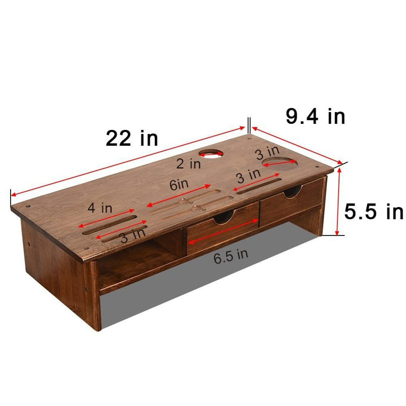 Wood Stackable Monitor Stand