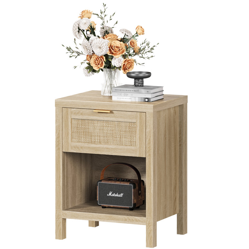 Beason 19.7'' W Nightstand, Light Oak