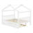 Wooden House Bed With Trundle-443331265