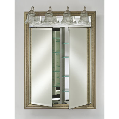 Holdrege W H Recessed Framed Medicine Cabinet Mirror Adjustable