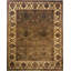 Moghul Wool Oriental Area Rug in Dark Green/Cream/Brown/Black-92900534
