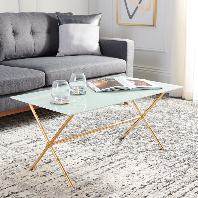 Oxendine Single Coffee Table, Gold / White