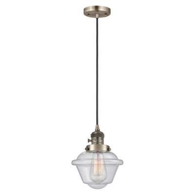 Franklin Restoration - Grourke - 1 Light Cord Hung Mini Pendant - On-Off Turn Switch - Bulb Not Included - Shade
