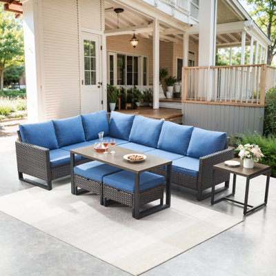 Sumairah 6 - Person Modular Patio Conversation Set with Cushions