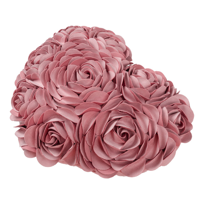  Housse de coussin 3D Flower, Rosé foncé