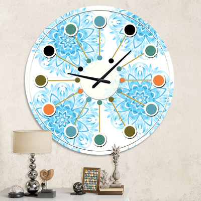 Horloge murale circulaire Mid-Century