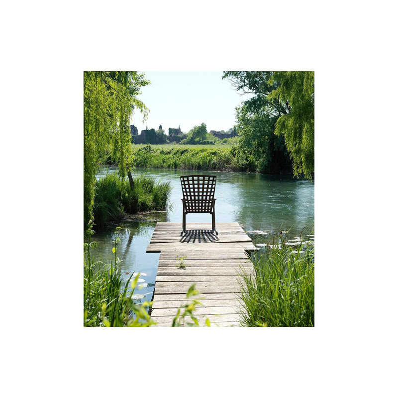 Folio Outdoor Rocker Chair, Brown, Beige