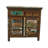 Reclaimed Wood Buffet Cabinet With Louvre Doors And Two Drawers 