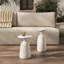 Ramara Outdoor Nesting End Tables-Aged White Concrete