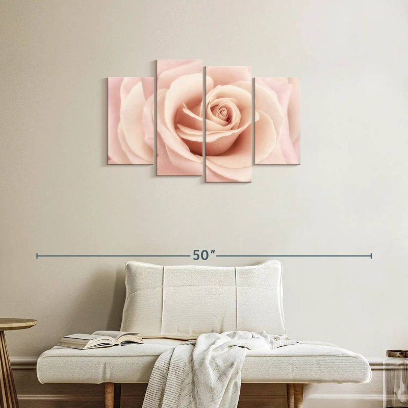 Harnek Peach Pink Rose, 22" H x 36" W