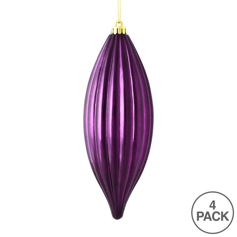 Ornement en forme de fleuron 8 po nLine, Prune brillant
