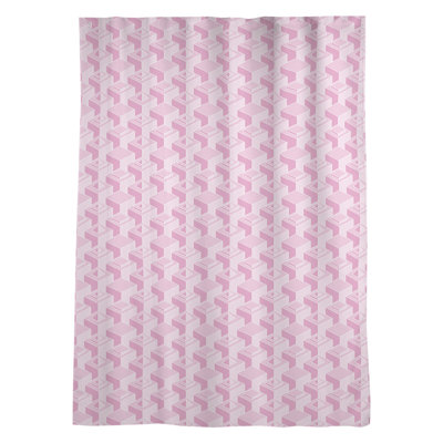 Panneau de rideau simple diaphane à motif géométrique avec passe-tringle classique