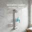 Serviteur de douche réglable en acier inoxydable et aluminium anodisé