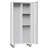 72" H Metal Double-Door Lockable Mobile Storage Cabinet - Wheeled Multi-functional Tool Organizer for Workshop & Garage-1271457168