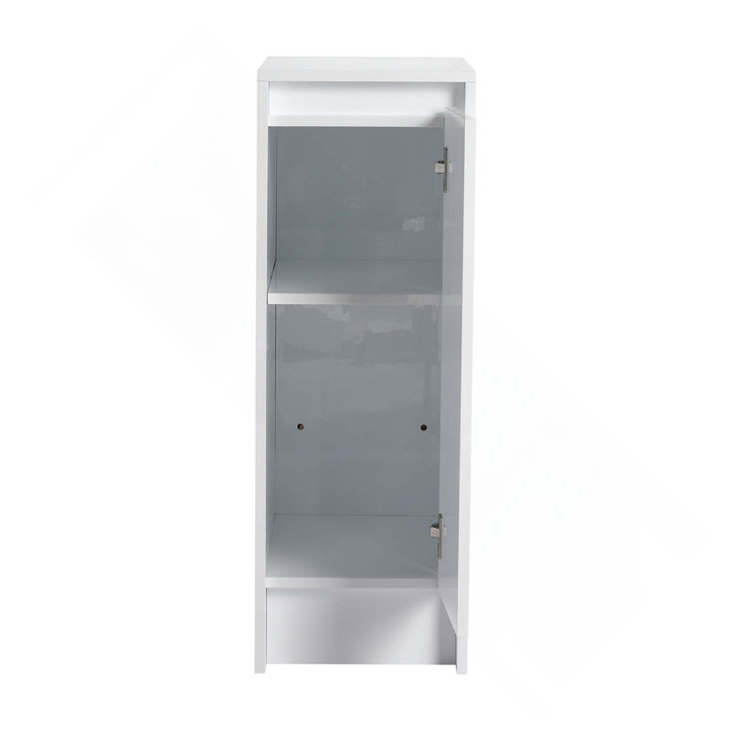 Armoire de rangement autoportante brillante de 24 pouces avec 2 portes à fermeture douce